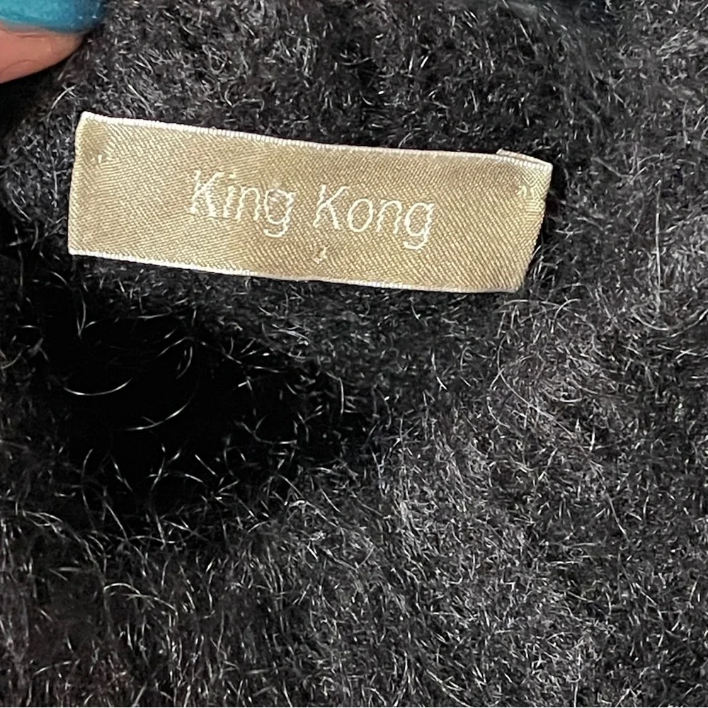 Whimsigoth Black Cowl-Neck Cable Sweater Dress Luxury Soft Stretch Bodycon Small - Picture 10 of 10